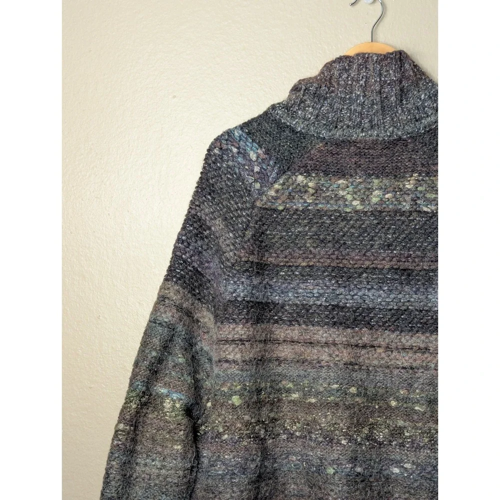 Free People Cardigan Sweater Womens Medium Brown Boho Oversized Chunky Knit Cozy